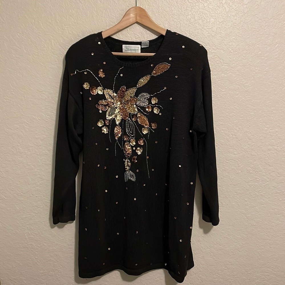 Vintage Shenanigans Women’s Long Sleeve Sequin Sweater Size S